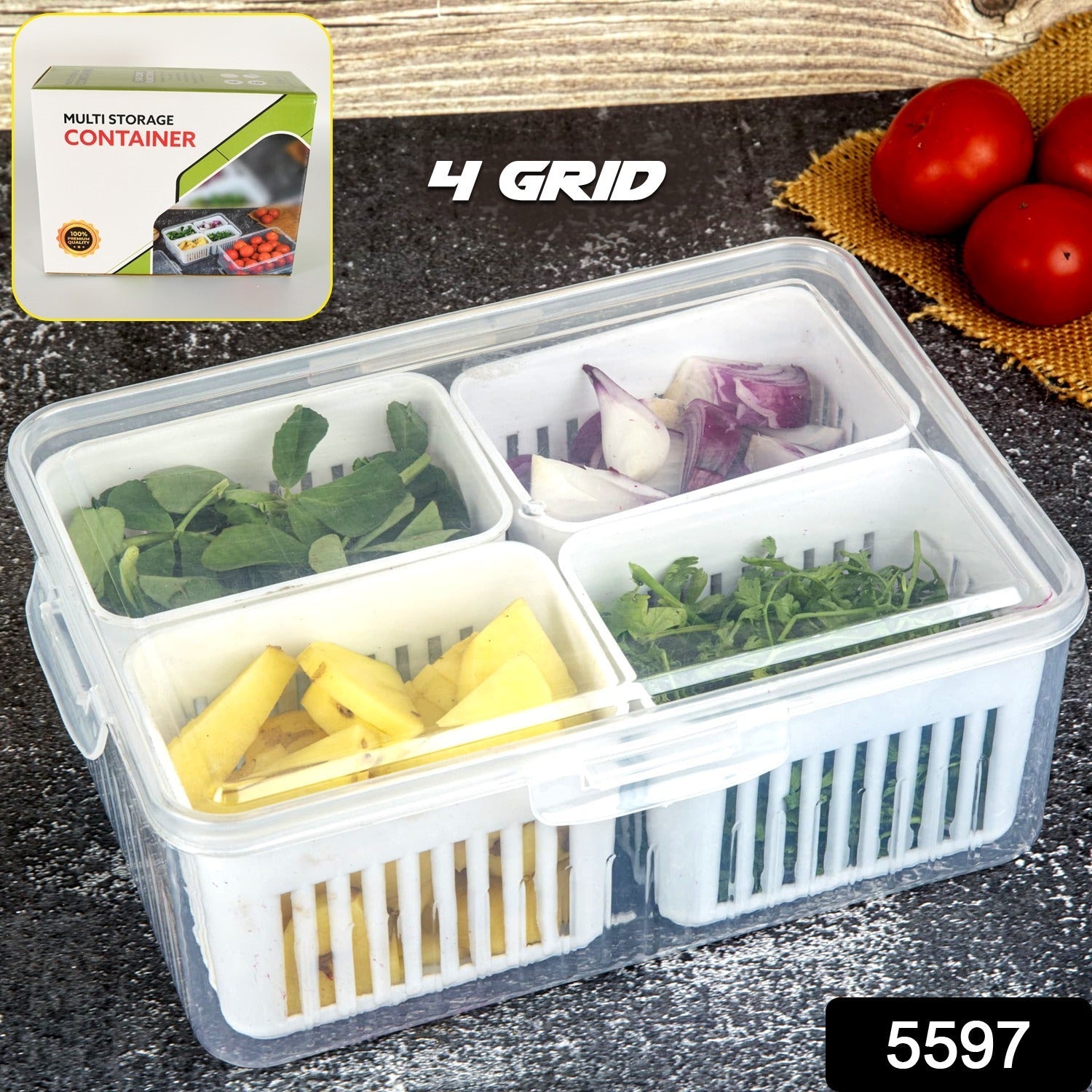 Fridge Storage Boxes Freezer Storage Containers, Container for Kitchen Storage Set, Storage in Kitchen, Vegetable Storage, Draining Crisper Refrigerator Food Box (1 Pc) Fridge Storage Boxes Freezer Storage Containers, Container for Kitchen Storage Set, Storage in Kitchen, Vegetable Storage, Draining Crisper Refrigerator Food Box (1 Pc)